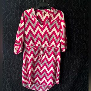 Pink white and grey tacera dress
